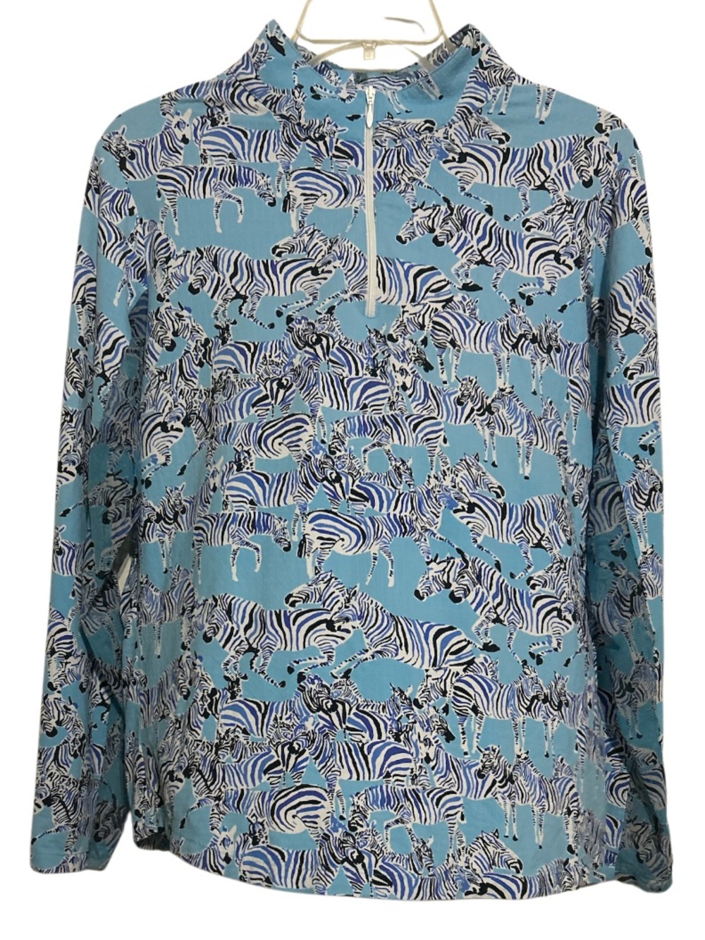 IBKUL Womens Sun Protective UPF 50 Cooling Long Sleeve Mock Neck Gino Print top